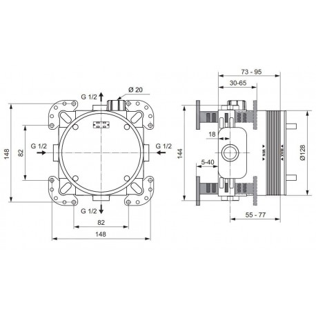 Concealed module A1000NU EASY BOX Ideal Standard