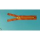 Zip červený kovový 18cm