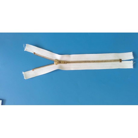 Zip bílý kovový 20cm Zip bílý kovový 20cm