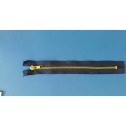 Zip tmavě modrý kovový 20cm
