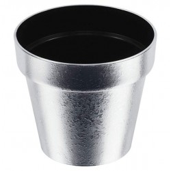 Květináč Prosperplast Cube 1,2 l stříbrný