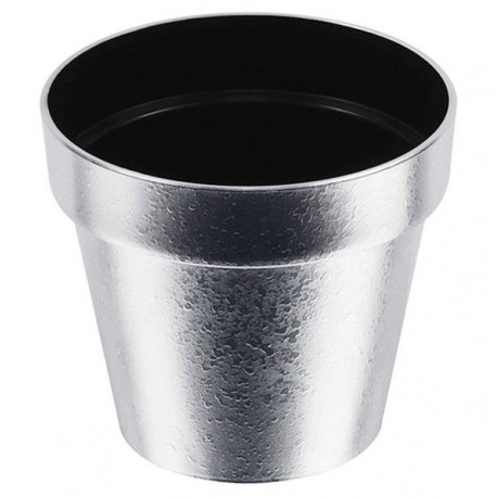 Květináč Prosperplast Cube 1,2 l stříbrný